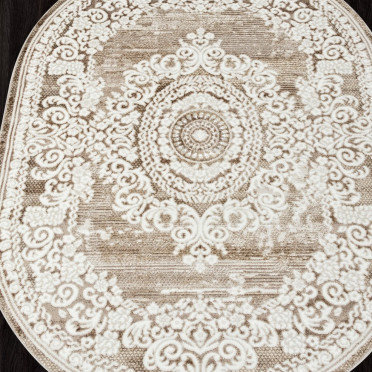 Ковер O1701 - 665 CREAM / VIZON - Овал - коллекция ANTEP