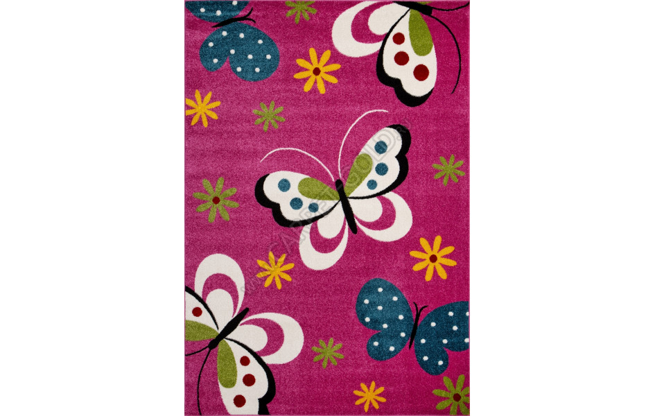 Детский ковер с бабочками 0772 - PURPLE RIO