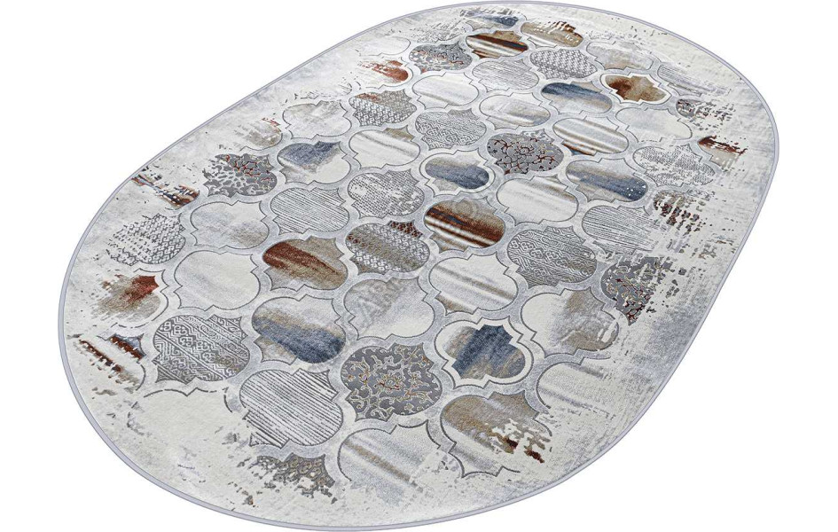 Турецкий ковер Regnum 37373A OVAL TERRA / L.GREY
