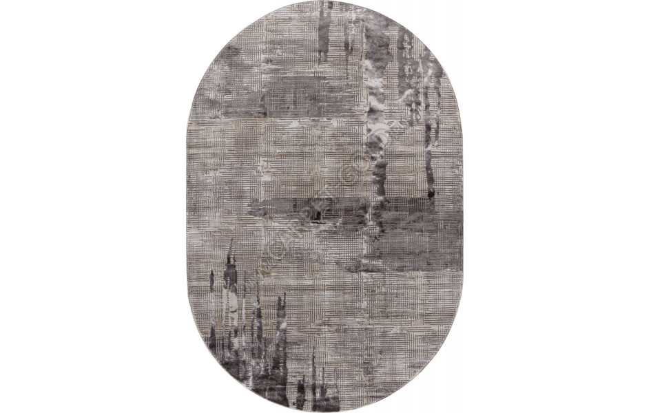 Ковер P119A - L.GRAY / L.GRAY - Овал - коллекция LUCCI